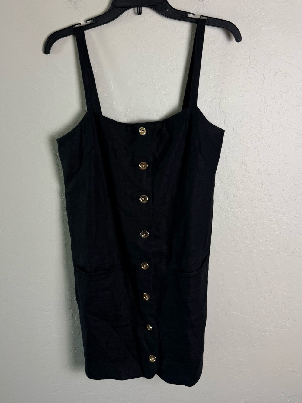 J.Crew Claudia Black Linen Mini Dress XS - Picture 2 of 11